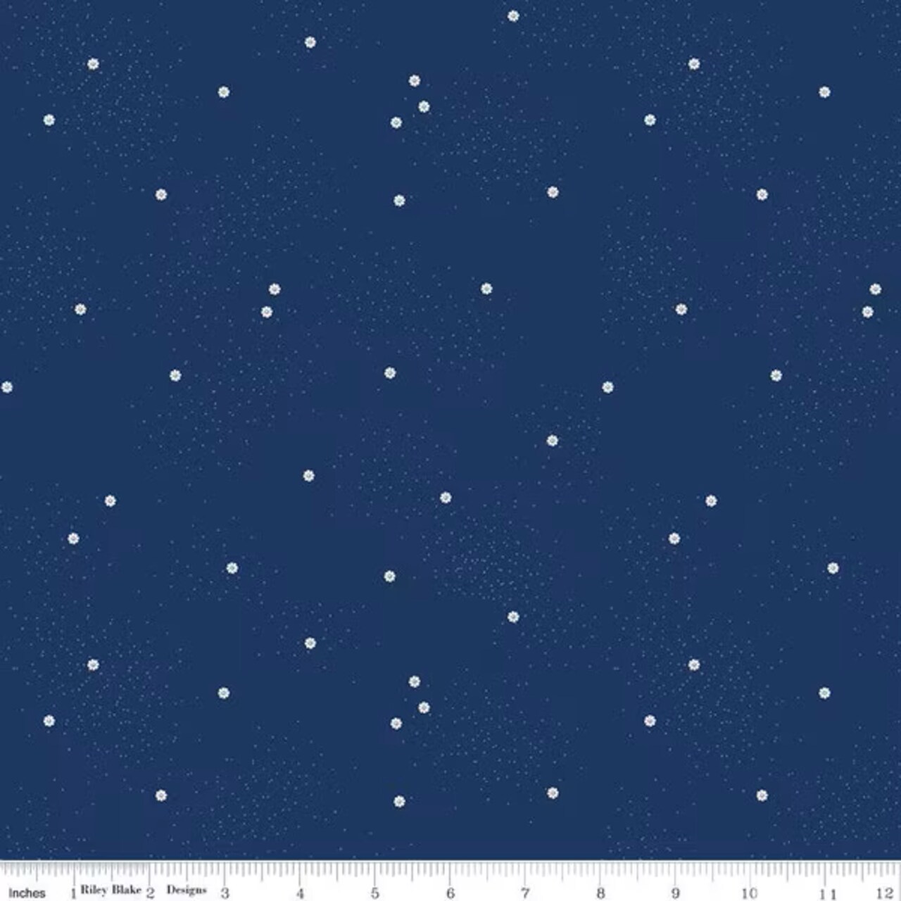 Fabric Riley Blake Navy Dainty Daisy by the Quarter Yard C665-NAVY